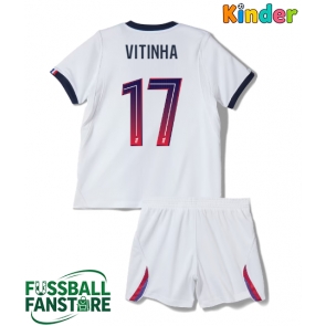 Paris Saint-Germain Vitinha #17 Replik Auswärtstrikot Kinder 2026-27 Kurzarm (+ Kurze Hosen)